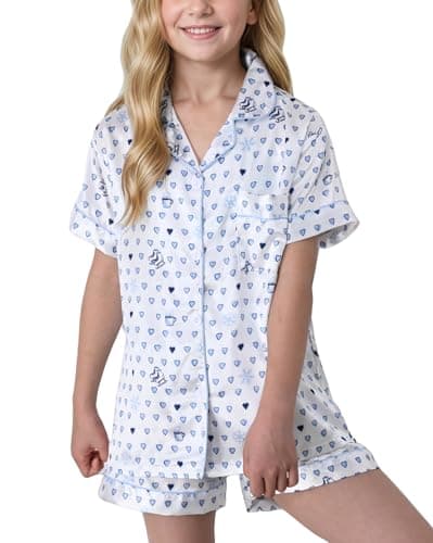 HINFEL Kids' Summer Monkey Shorts Set Cute Y2K Lounge Wear