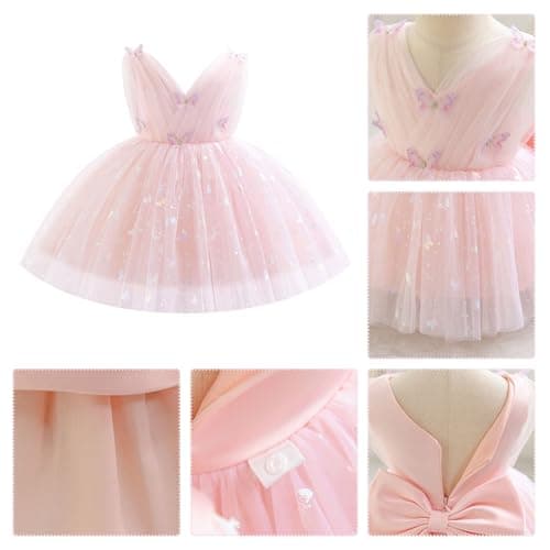 IMEKIS Toddler Butterfly Sparkle Tulle Birthday Dress
