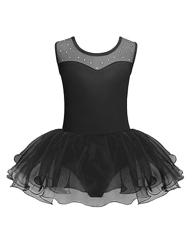 Zaclotre Sparkly Ballet Leotard Tutu Dance Costume for Girls
