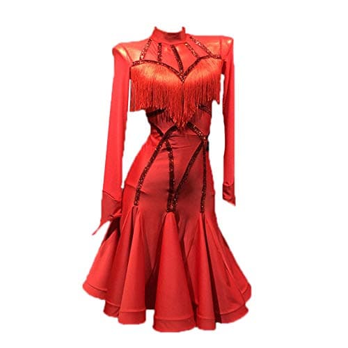 LiuHuo Women's Elegant Latin Dance Dress for Ballroom Practice