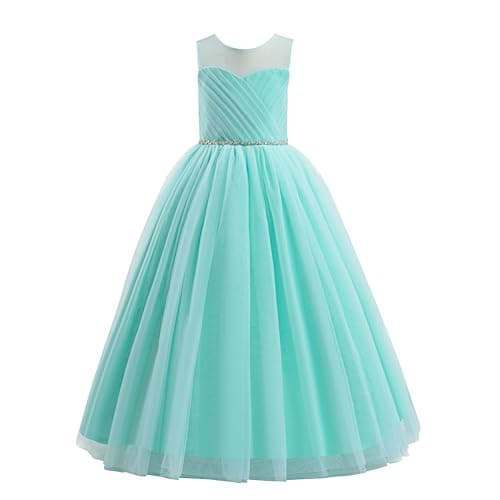 Glamulice Long A-Line Maxi Flower Girl Holiday Dress