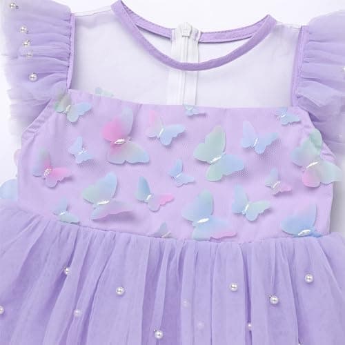 ODASDO Princess Tutu Tulle Flower Romper Dress for Baby Girls 0-24 Months
