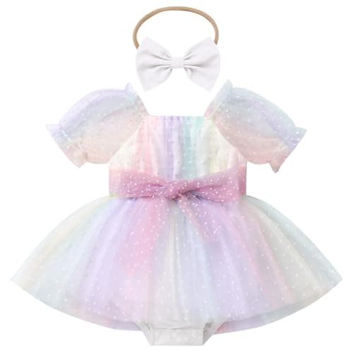 ODASDO Newborn Princess Tulle Tutu Romper Bodysuit