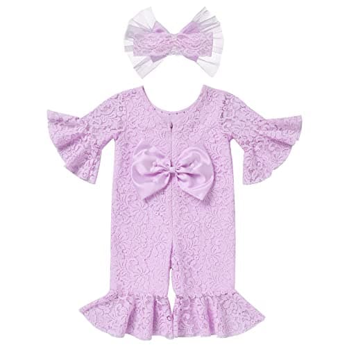Baby Girl Ruffle Romper for Newborn and Infant