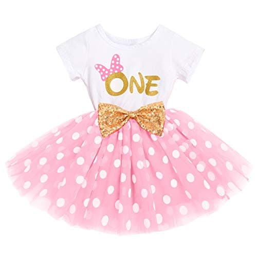 IBTOM CASTLE Polka Dots Sequin Tutu Dress for Baby Girls BirthdayCake Smash Photo Shoot