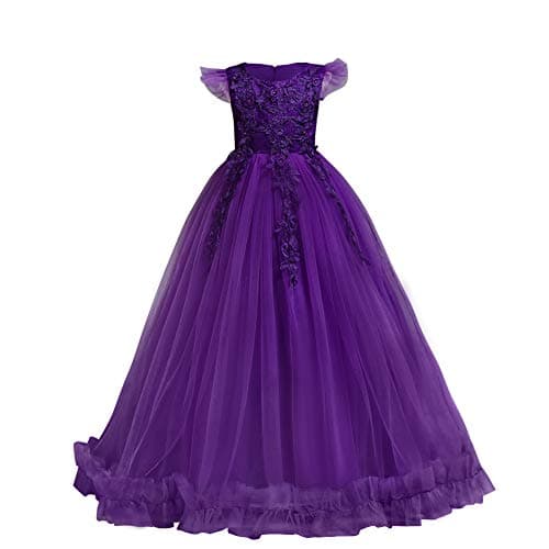 ODASDO Flower Girl Long Dress for Wedding Bridesmaid Pageant