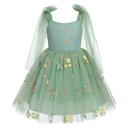 IBTOM CASTLE Backless Flower Girl Tulle Maxi Wedding Gown