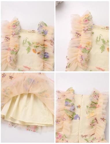 IMEKIS Kids Girls Confetti Birthday Princess Dress 3-10T