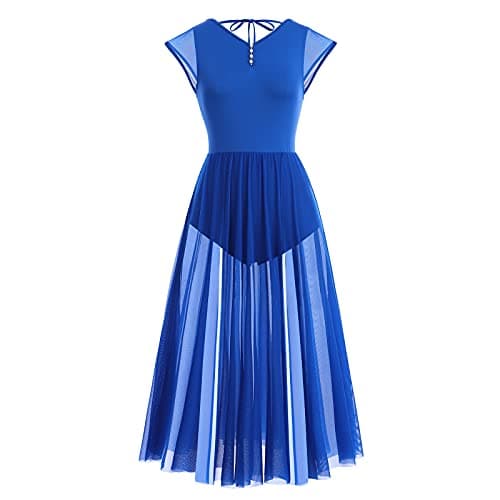 ODASDO Women's Flowing Maxi Dress for Lyrical and Contemporary Dance