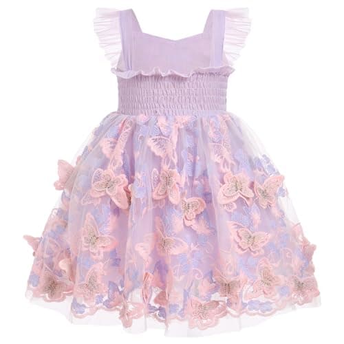 Toddler Baby Girl Butterfly Embroidery Princess Tutu Dress