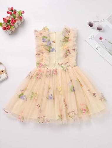 IMEKIS Kids Girls Confetti Birthday Princess Dress 3-10T