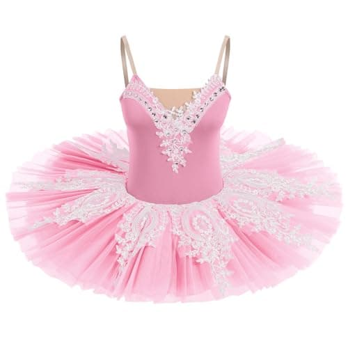 Professional Women's Swan Lake Ballet Dance Platter Tutu Dress Organdy Performancewear