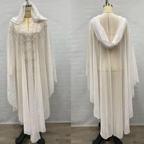 Generic Muslim Women's Abaya with Rhinestone V-Neck Hooded Robe