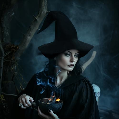 Black Witch Hat for Adults: Halloween Sorcerer Accessories