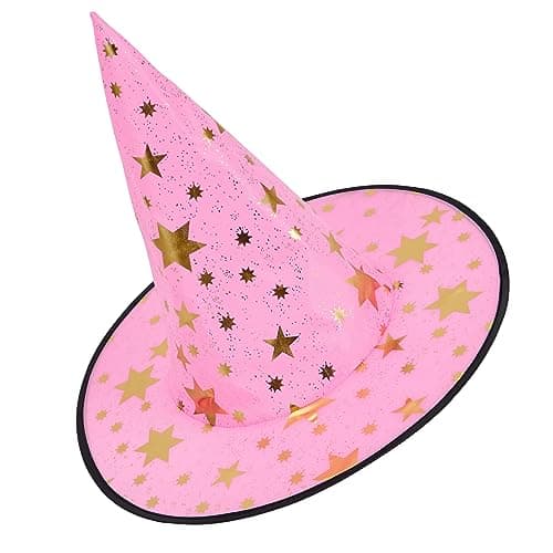 Zando Halloween Witch Hat - Star Print for Boys, Girls, Women