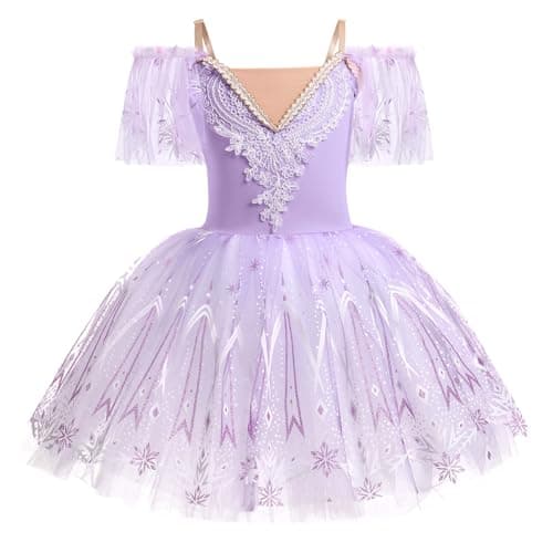 Girl's Velvet Tutu Ballet Dress - Spaghetti Straps Gymnastics Leotard