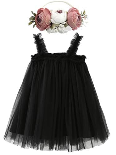 Rainbow Tutu Dress with Flower Headband for Toddlers