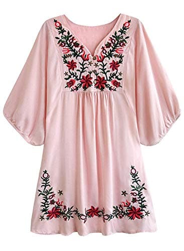 Bohemian Embroidered Dress for Women