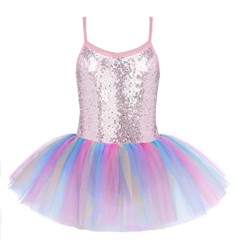 Zaclotre Sparkly Ballet Tutu Dress for Little Girls