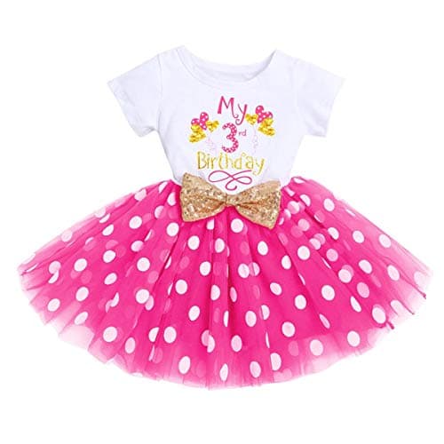 IBTOM CASTLE Polka Dots Sequin Tutu Dress for Baby Girls BirthdayCake Smash Photo Shoot