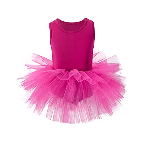 Tutu.kk Girls' 4-Layer Ballet Tutu Leotard (12 Months - 7 Years)
