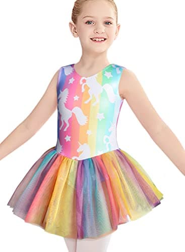 Belovance Girls Gymnastics Skirted Leotards Ballet Tutu