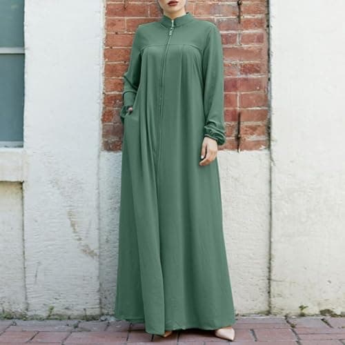 Zippered Abaya Islamic Prayer Clothes for Women