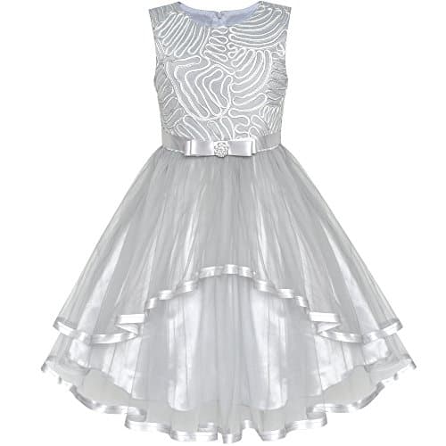 Fashion Girls Blue Wedding Party Bridesmaid Dress Size 4-12