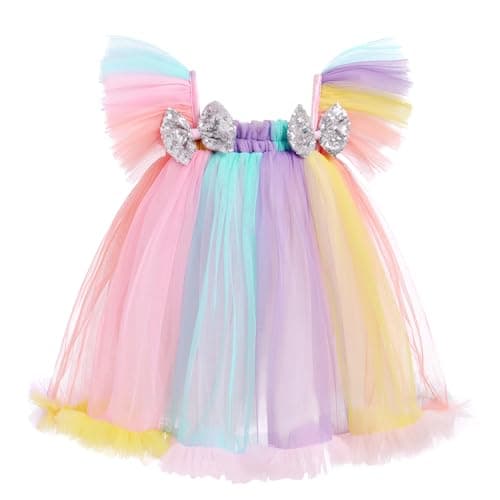 Toddler Girls Birthday Party Dress with Bowknot Headband