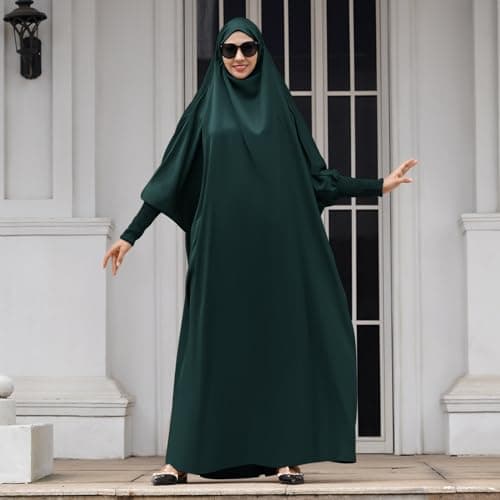 IKADEX Hooded Abaya Dress for Muslim Women