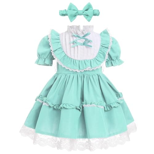 Vintage Ruffle Dress Set for Baby Girls and Toddlers 1-5T