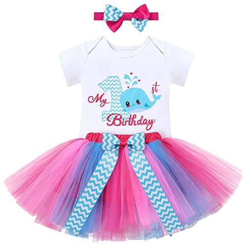 ODASDO Baby Girl 1st Birthday Cake Smash Outfit
