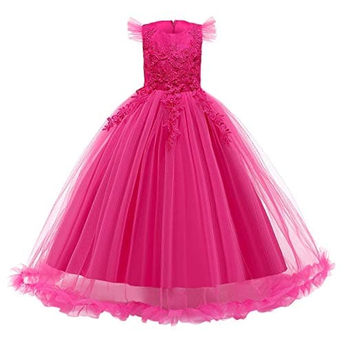 ODASDO Flower Girl Long Dress for Wedding Bridesmaid Pageant
