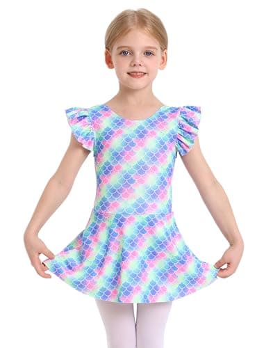 MdnMd Girls' Ballet Leotards with Skirt for Toddlers