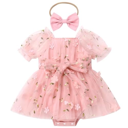 ODASDO Newborn Princess Tulle Tutu Romper Bodysuit