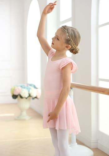 MdnMd Ballet Leotard with Skirt for Toddler Girls