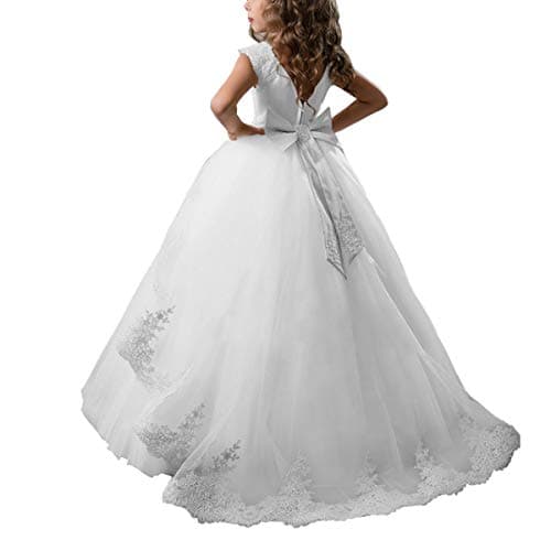ABAO SISTER Lace Puffy Tulle Flower Girl Dress for Pageant