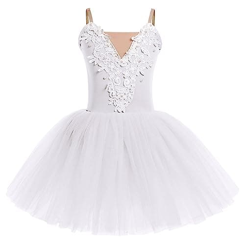 Girl's Velvet Tutu Ballet Dress - Spaghetti Straps Gymnastics Leotard