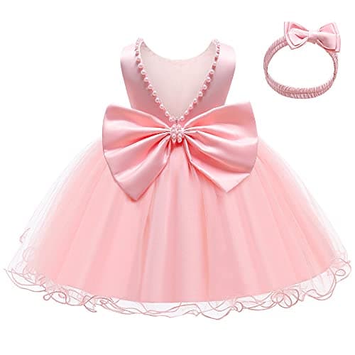 Refined Title: LZH Baby Girls Backless Flower Wedding Dresses