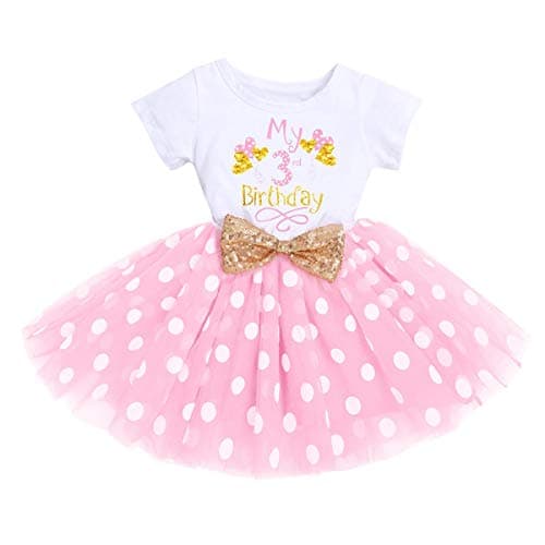 IBTOM CASTLE Polka Dots Sequin Tutu Dress for Baby Girls BirthdayCake Smash Photo Shoot