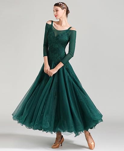 ORIDOOR Luxurious Lace Ballroom Dance Competition Dress