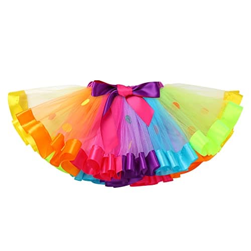 ODASDO Boho Rainbow Birthday Tutu Outfit for Baby Girl Toddler