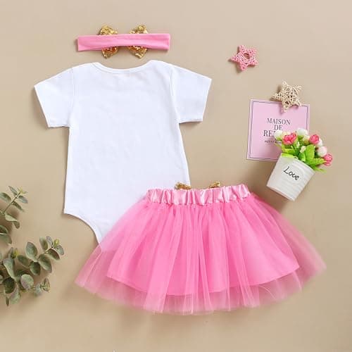 GRNSHTS Baby Girl First Birthday Tutu Smash Cake Outfit