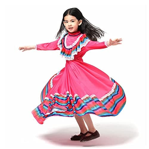 Shyhand Mexican National Style Princess Dress for Girls Halloween Party