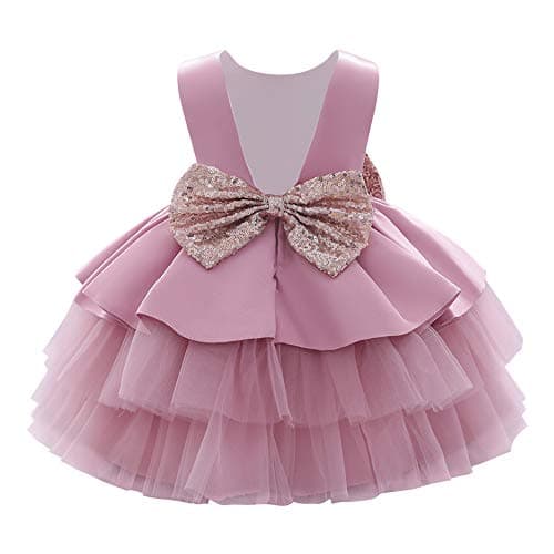 Baby Girls First Birthday Outfit Princess Satin Dress