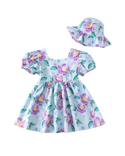 Sweetabby Boho Girl Summer Dress Ruffle Sundress