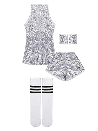 LOLANTA Girls Glitter Dance Dress 4-12 Yrs Hip Hop Jazz Outfit
