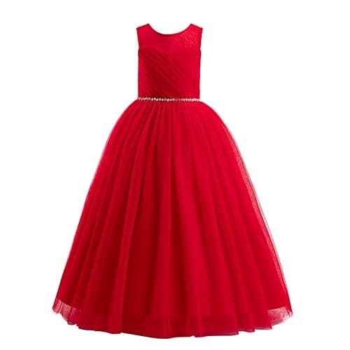 Glamulice Long A-Line Maxi Flower Girl Holiday Dress