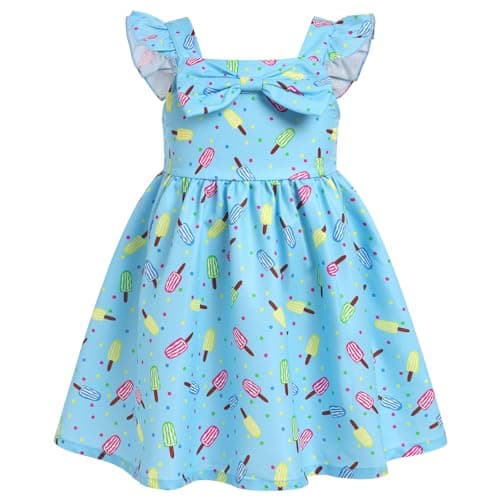 ODASDO Princess Bowknot Dress for Toddler Girls Weddings Summer Casual