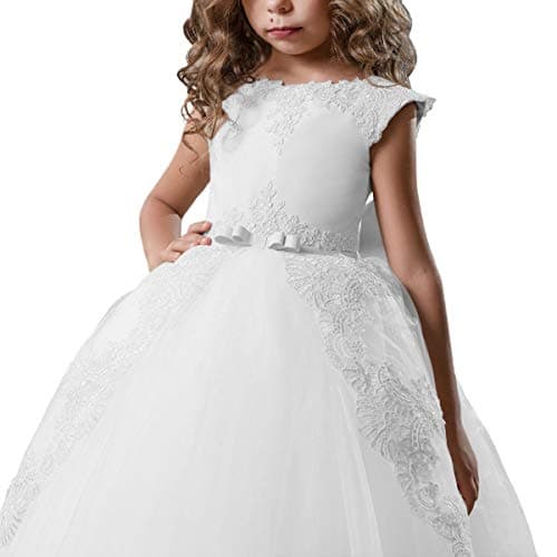ABAO SISTER Lace Puffy Tulle Flower Girl Dress for Pageant